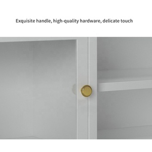 Mueble de Salón Moderno de Metal Personalizado Bizoe HM-GD3-S con Puerta de Vidrio Individual, Almacenamiento Colorido para TV, Uso en Dormitorio - Product Image 4