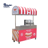 Stand de vente ambulante de hot-dogs Jiexian JX-CR200 en acier inoxydable, alimenté au gaz/électrique, en promotion, état neuf