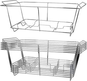 Groothandel Hot Style Chafing Wire Rack <span class=keywords><strong>Buffet</strong></span> Stand Volledige Maat RVS Container voor Schaal Serveerbladen Voedselwarmer - Product Image 4