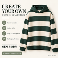 Sweatshirts et sweats à capuche rayés surdimensionnés pour hommes à prix réduit, pull à manches longues et épaules tombantes, style décontracté streetwear
