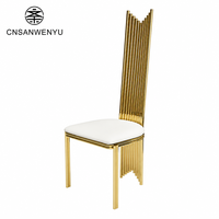 Chaises de salle à manger modernes en acier inoxydable empilables pour hôtel, restaurant, banquet, mariage, événement, usage commercial