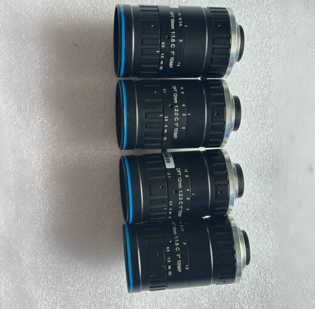 OPT 16mm F2.0 Industrial Lens 1 Inch C-Mount 10MP Machine Vision Camera Lens for Precision Automation Inspection