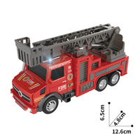 Camion de pompiers télécommandé 2,4 GHz en alliage personnalisé, écologique, pour intérieur/extérieur, double commande, lumières de dérive, son, mini