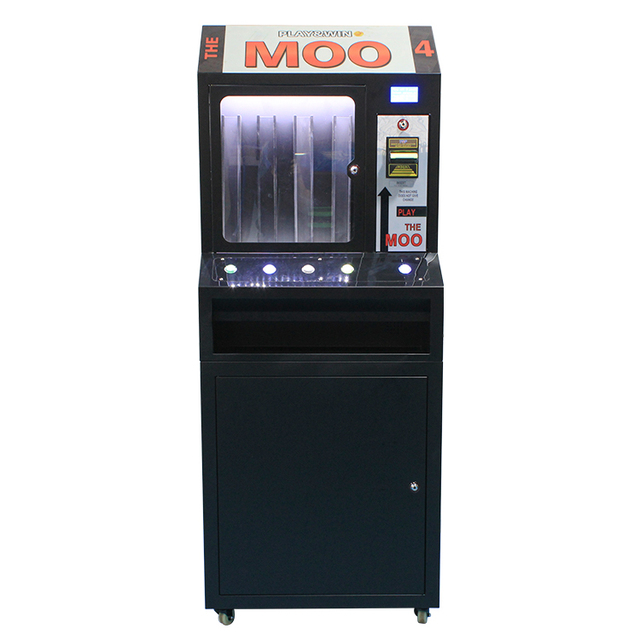 Black and Red Master 4 Column Bingo Lottery Pull Tab Ticket Dispenser Unique Vending Machine for Lottery Tickets