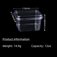 Boîte d'Emballage en Plastique Transparente Rectangulaire pour Gâteaux, Desserts, Bonbons et Biscuits en Gros