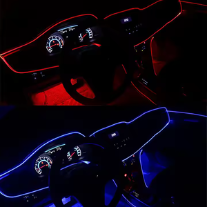 EL Éclairage d'ambiance Intérieur de <span class=keywords><strong>voiture</strong></span> Led néon ultra fin 5 mètres <span class=keywords><strong>avec</strong></span> Usb Cobtrol Atmosphère Styling Bande lumineuse Ligne de lumière froide de <span class=keywords><strong>voiture</strong></span> - Product Image 5