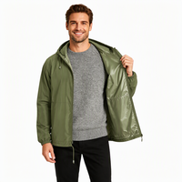 Veste de pluie légère pour homme AQTQ, imperméable, coupe-vent, résistante aux intempéries