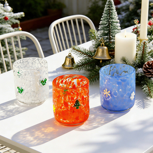 Vaso <span class=keywords><strong>de</strong></span> Vidrio Navideño, Vaso para Jugo, Vaso para Beber, Hecho a Mano, Gran Cantidad, Precio Bajo en Oferta - Product Image 4