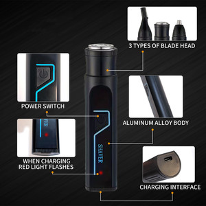 <span class=keywords><strong>3</strong></span>-en-1 Lady Shaver Tondeuse électrique indolore pour le corps Tondeuse Bikini <span class=keywords><strong>Épil</strong></span>ation du visage <span class=keywords><strong>Épil</strong></span>ateur pour femmes Usage domestique - Product Image 2