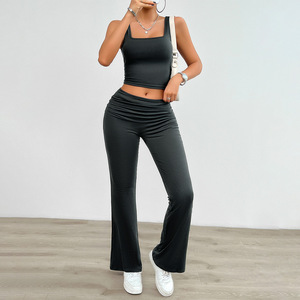 Ensemble deux pièces décontracté King Mcgreen Star 2025 pour femme, couleur unie, sans manches, longueur intégrale, respirant, séchage rapide, coupe ajustée - Product Image 4