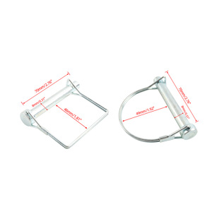 Hitch Pins 8mm X 70mm Square And D Type With Safety Wire For Trailer Connection - Product Image 1