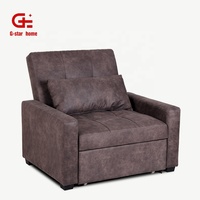 Moderne Einzels ofa garnitur Wohn möbel Klappbares Lazy Sofa Verstellbare Rückenlehne PU Leder Lounge Sessel Liege für Wohnzimmer