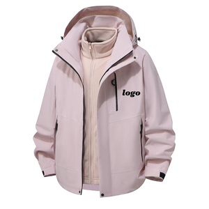 Chaqueta con Capucha para Hombre, Otoño, Casual, Softshell, Forro Polar, Cortavientos, Impermeable, con Cierre de Cremallera, para Senderismo - Product Image 4