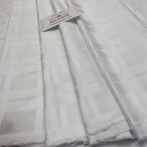 AN3519 Atiku kumaş erkekler için İsviçre'de 2024 beyaz isviçre tipi pamuk vual dantel nijeryalı işlemeli düğün kumaş yüksek kalite
