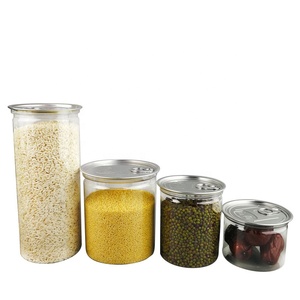 storage can PET plastic bottle jar fancy plastic bear cookie jar cream easy open pet can