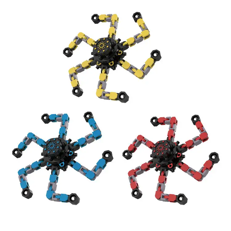 Factory Wholesale Mechanical Gyro Chain Anti-stress Deformation Robot Deformed Fidget Spinner Toys For Transformable Fidget
