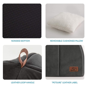 2024 neues design luxus tiefschlaf iglu katze bett klappbar haustier bett klappbar schwarz sofa hund katzen grotte bett für haustier reisen im freien - Product Image 4