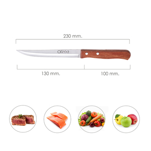 Coltello da Cucina Montana, Lama in Acciaio Inossidabile, 13 cm. Manico in Legno - Product Image 2