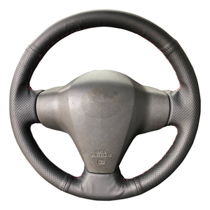 Cubierta de <span class=keywords><strong>volante</strong></span> de cuero de fibra de carbono y microfibra para <span class=keywords><strong>Toyota</strong></span> RAV4 2006-2012 Vios 2008-2013 <span class=keywords><strong>Yaris</strong></span> 2007-2011 - Product Image 2