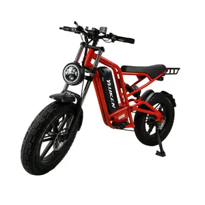 Youken Hub Motor elektrik 48V, sepeda listrik 2500w 500w 1000w baterai Lithium yang dapat dilipat, sepeda listrik belakang 20 "Fatbike dirt bike