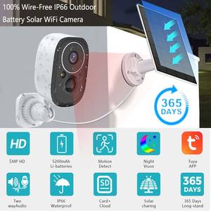 Rscamtom 2K Tuya Беспроводная Wi-Fi Водонепроницаемая наружная камера безопасности Обнаружение движения низкая мощность батареи Солнечная мини-камера - Product Image 2