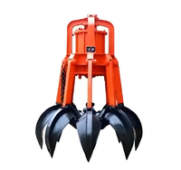 Godet hydraulique à pince en forme de lotus certifié CE MRT 20 tonnes, capacité de 0,5 à 5 m³ pour la manutention par excavatrice (vente en gros)
