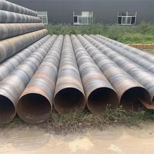 Fabbricazione Astm A252 costruzione tubo a spirale in acciaio al carbonio Api 5l X52 Ssaw tubo in acciaio saldato a spirale