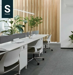 Revêtement de sol LVT à surface mate faiblement brillante, pose collée, planches de vinyle, fourniture coréenne pour bureaux modernes, antidérapant, confortable pour la marche. - Product Image 4