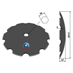 <span class=keywords><strong>Disques</strong></span> crantés/<span class=keywords><strong>disques</strong></span> lisses de 610/24 pouces pour montage sur arbres hexagonaux, <span class=keywords><strong>disques</strong></span> NIAUX pour pièces de herse à <span class=keywords><strong>disques</strong></span> agricoles - Product Image 4
