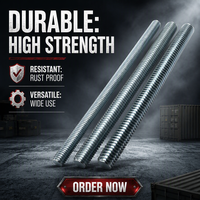 Factory Wholesale 1M 2M 3M Length M6-M30 Hot Dip Galvanized DIN975 Full Threaded Rod