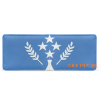 Dompet Kulit Bendera Jamaika untuk Pria Dompet Lipat Dua Kapasitas Ekstra dengan Jendela ID Dompet Tipis dengan Banyak Slot Kartu