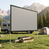 Projecteur laser 5000 lumens, écran pliable rapide de 150 pouces, ensemble home cinéma, projection avant/arrière, système de cinéma portable