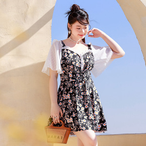 ชุดเดรสลายดอกไม้สำหรับผู้หญิงไซส์ใหญ่ ทรงเอ็มไพร์ คอรูปหัวใจ ดีไซน์ด้านหลังแบบวินเทจ แฟชั่นฤดูร้อน - Product Image 2