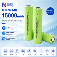 Batterie cylindrique Lifepo4 IFR32140 15Ah avec capacité de 15Ah, cellule Lifepo4 3.2v 32140 LFP 15000mAh, cellule cylindrique LiFePo4