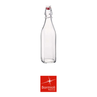 Bouteille Swing avec bouchon, 1 L, Bormioli Rocco, Emballage avec bouchons colorés
