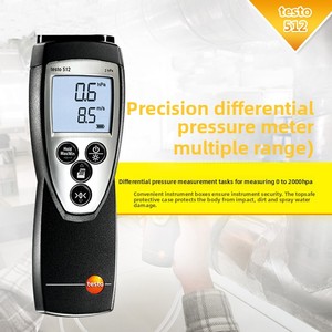 เครื่องวัดความดันต่างกันแบบไมโคร Testo512 ความแม่นยำสูง ผลิตในเยอรมนี พร้อมเกจวัดความเร็วลม - Product Image 4