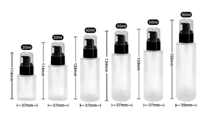 Wholesale Luxury Transparent <b>Glass</b> Cosmetic <b>Pump</b> <b>Bottles</b> Empty Skincare Body Lotion Serum Dispenser OEM/ODM - Product Image 2