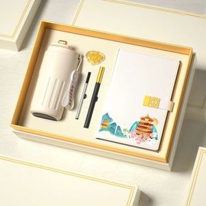 Servicios de Impresión de Logotipos Personalizados para Empresas, Taza de Café + Paraguas Plegable, Juego de Regalo de Cuaderno de Alta Calidad - Product Image 1