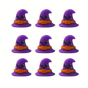 Witch Hat <b>Silicone</b> <b>Beads</b> Pen Decoration Loose Cartoon <b>Silicone</b> Fidget <b>Bead</b> Accessories DIY Lanyard Making Dongguan Model - Product Image 5