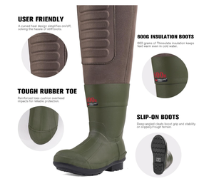 TOPIND Cómodas <span class=keywords><strong>botas</strong></span> <span class=keywords><strong>de</strong></span> pesca para <span class=keywords><strong>mujer</strong></span> Caza e impermeable Chest Wader para hombres Stocking Foot 600G Aislamiento con <span class=keywords><strong>botas</strong></span> - Product Image 4