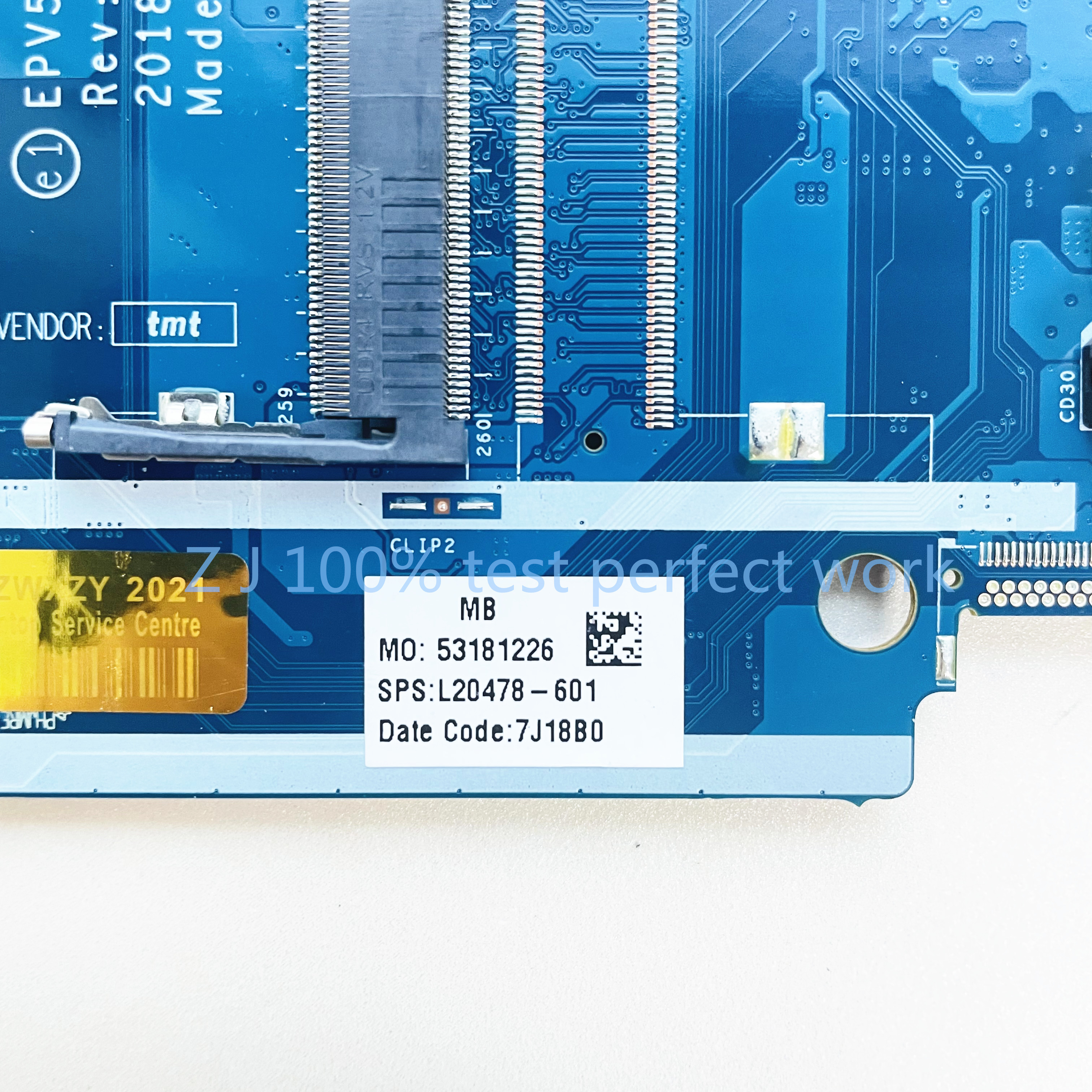 HP 15-DB Laptop Motherboard with A6-9225 CPU - Tested Fast Ship