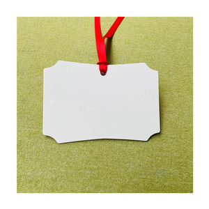 Ornement de noël en aluminium blanc Double face en forme de <span class=keywords><strong>Berlin</strong></span>, vierge de Sublimation en métal imprimable - Product Image 6
