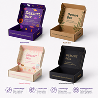 Boîte d'expédition en carton ondulé pliable, écologique et recyclable, en matériaux recyclés, thème Halloween, violette, avec logo personnalisé et doublure en mousse, pour fête