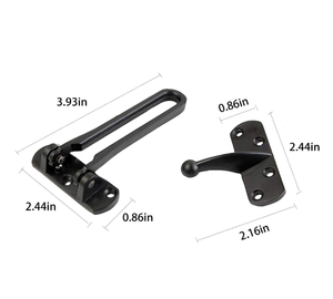 Thời trang vàng Kẽm hợp kim Swing Bar khóa HomeKit Bolt Latch khóa cửa cũng như thực hiện bảo hiểm khấu trừ chống trộm Clasp - Product Image 5