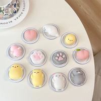 Support de téléphone magnétique rétractable en forme de patte de chat de dessin animé, couleur unie, détachable, aimant puissant pour bureau