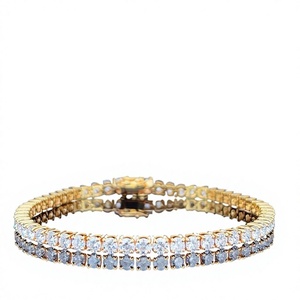 Bracelet tennis en diamant de laboratoire de 3,75 carats en or 10 carats, clarté VVS-VS, bracelet tennis en diamant de laboratoire, bijoux fins élégants - Product Image 1
