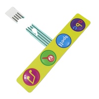 Clavier à membrane avec boutons en relief, impression sur soie personnalisée, superposition graphique avec adhésif