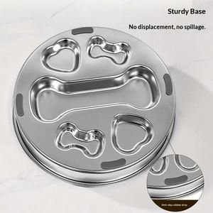 Comedero Lento para Perros de Acero Inoxidable, Antideslizante, Engrosado, Gran Capacidad, Antivuelco, Plato de Laberinto con 2 Tazas, Ecológico - Product Image 4