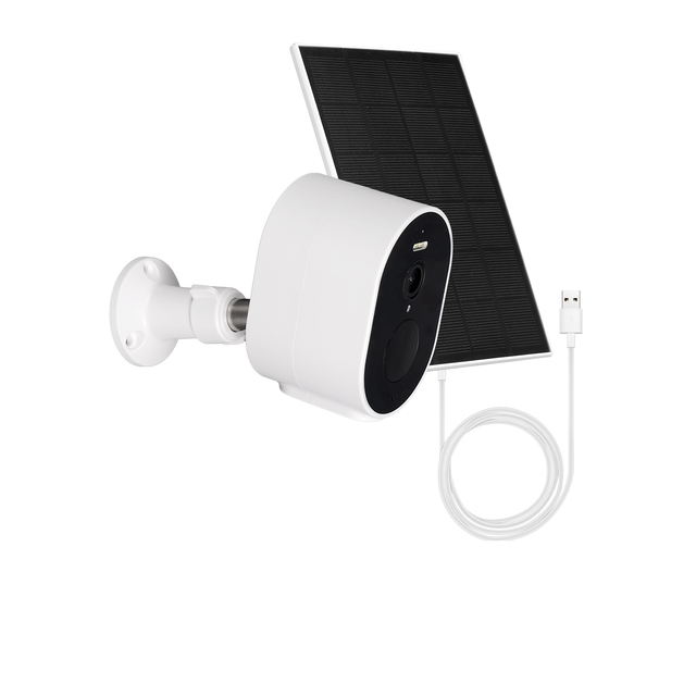 WiFi 4MP HD Smart Security Camera Solar Charging IP65 Waterproof Full Color Night Vision Work With Alexa Google Home