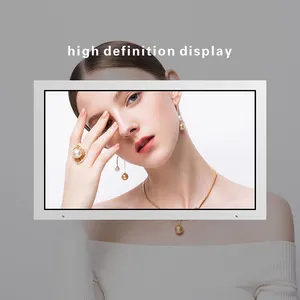 ארון LCD שקוף בגודל 75 אינץ' אדם דיגיטלי וירטואלי מסביר ארון תצוגה שקוף